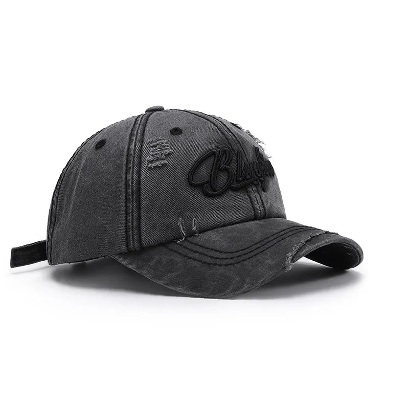 Embroidered Letter Cotton Baseball Cap - Fashorio