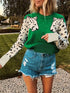 Leopard Round Neck Sweater - Fashorio