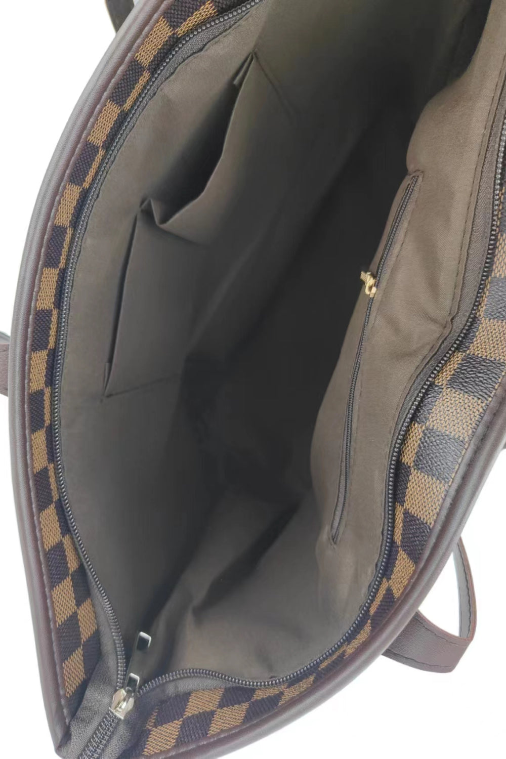 Checkered PVC Two-Piece Bag Set - Fashorio