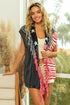 BiBi American Flag Fringe Edged Sweater Vest - Fashorio