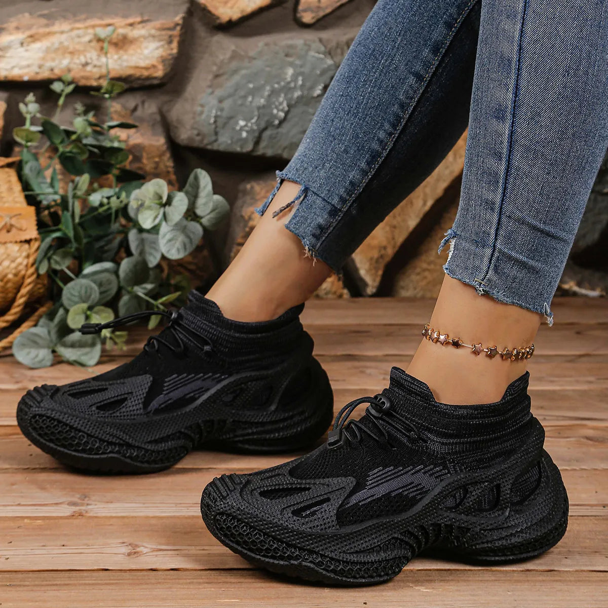 Lace Up Mesh Athletic - Fashorio