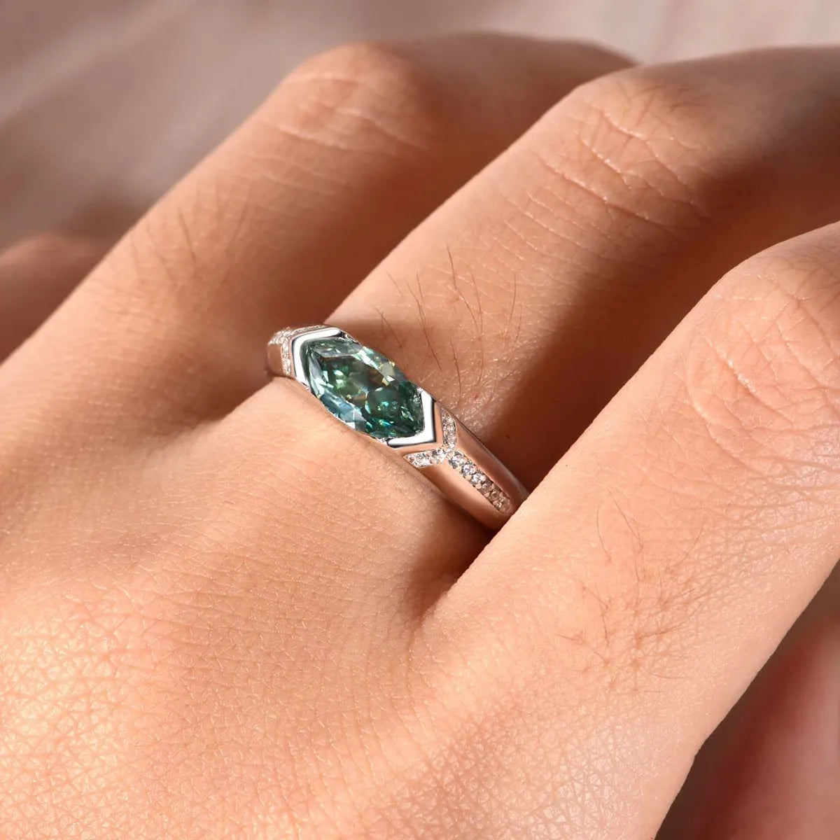 1 Carat Moissanite 925 Sterling Silver Ring - Fashorio