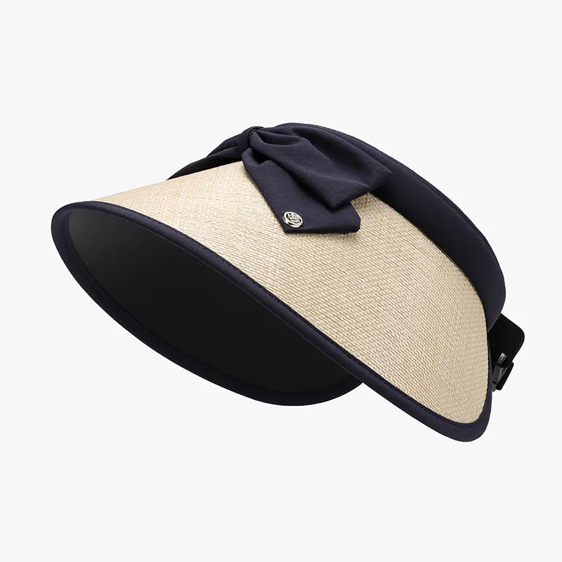 Polyester Adjustable Sun Hat Dark Blue One Size - Fashorio