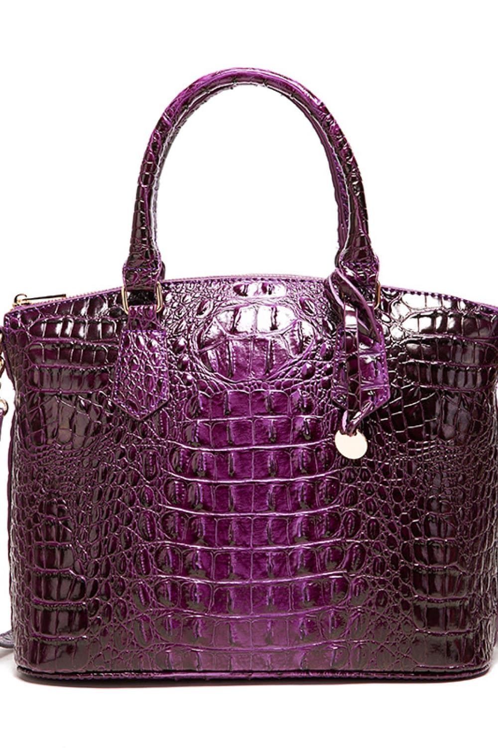 PU Leather Handbag Deep Purple One Size - Fashorio