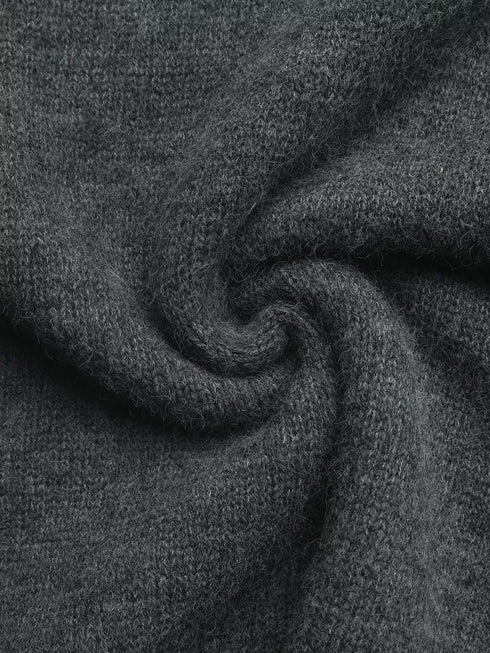 Contrast Trim Quarter Zip Hooded Sweater - Fashorio