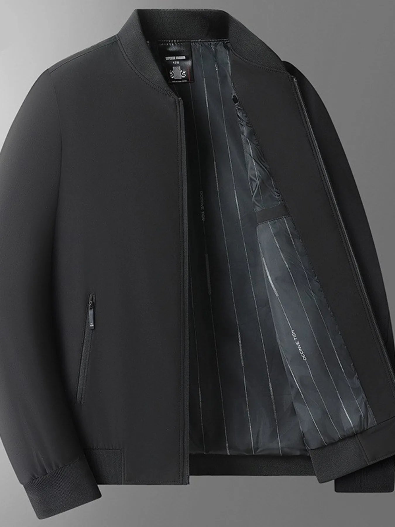 Men's Plus Size Zip Up Long Sleeve Jacket - Fashorio