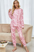 Shiny Tie-Dye Long Sleeve Top and Drawstring Joggers Lounge Set Blush Pink - Fashorio