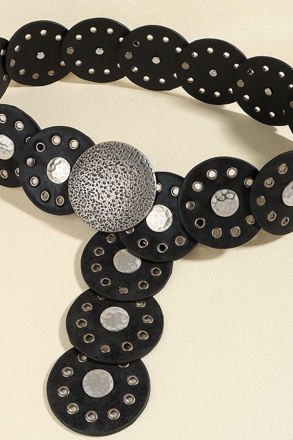 Round Shape PU Leather Belt - Fashorio