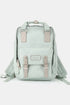 Himawari Contrast Water and Scratch-Resistant Nylon Backpack Bag Mint One Size - Fashorio