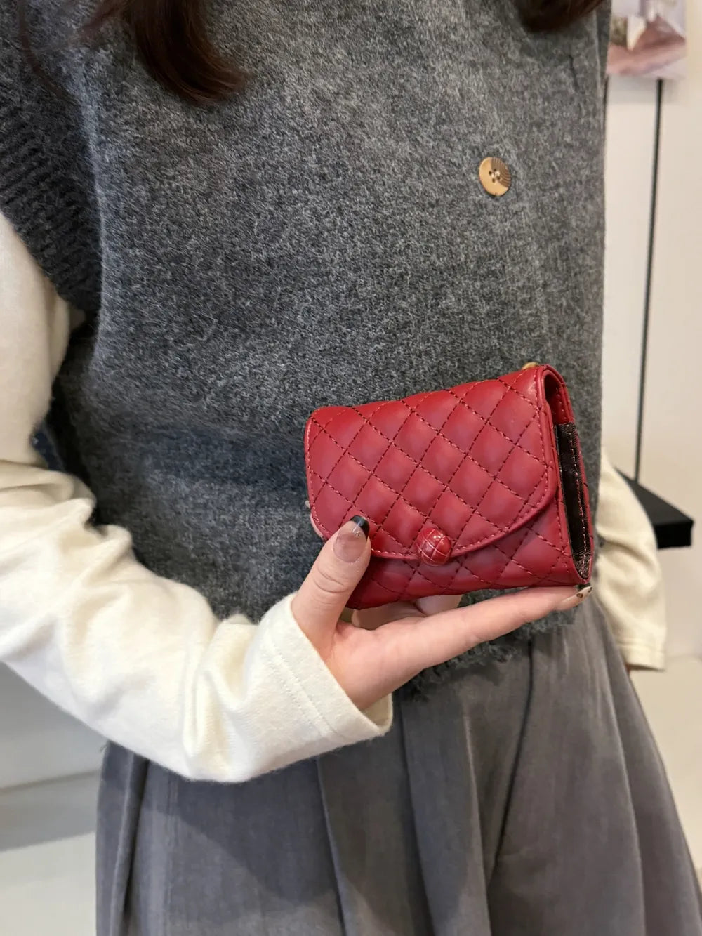 PU Leather Solid Color Wallet - Fashorio