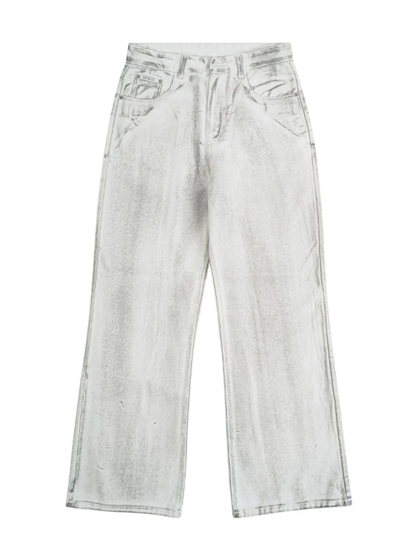 Men's Full Size Relaxed Fit Washed Wide Leg Jeans Plus Size - Fashorio