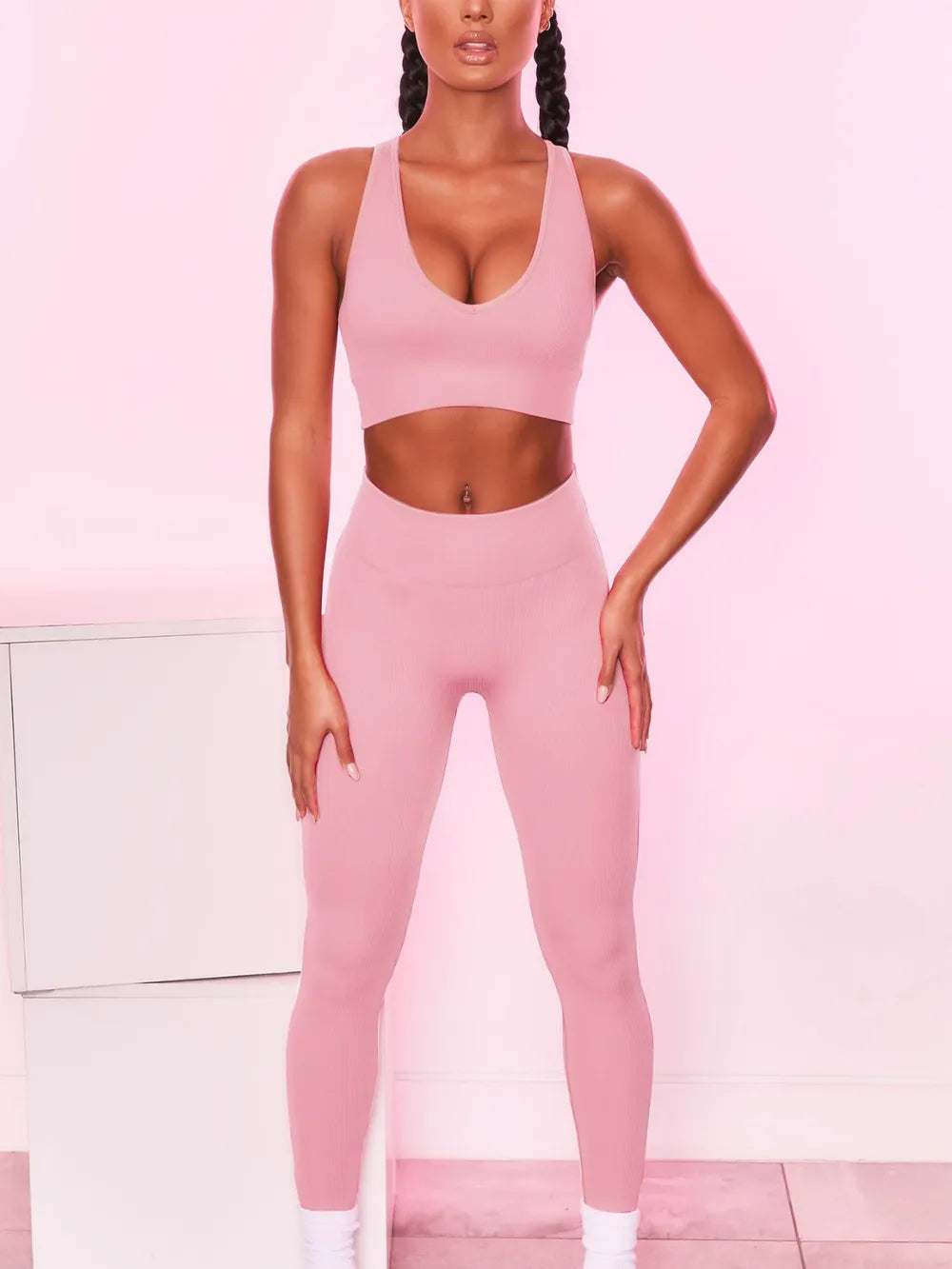 Scoop Neck Wide Strap Active Bra - Fashorio