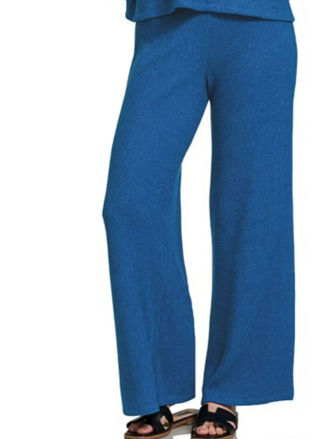 Zenana Sweater Boxy Top & Long Pants Set - Fashorio