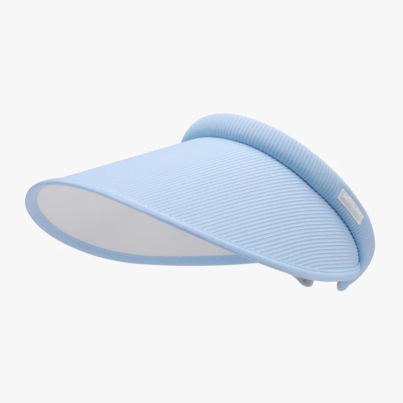 Wide Brim PVC Sun Hat Pastel Blue One Size - Fashorio