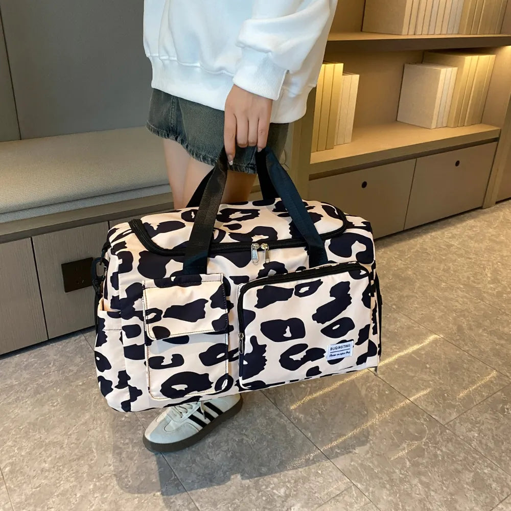 Oxford Cloth Animal Print Travel Bag - Fashorio