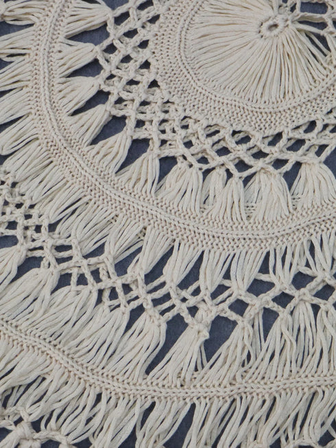 Crochet Fringe Beach Cover Up - Fashorio