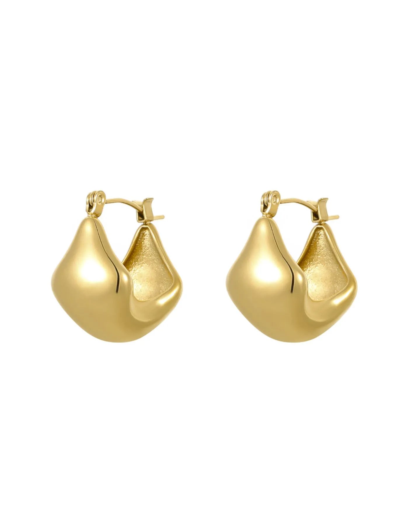 18K Gold-Plated Stainless Steel Geometric Earrings - Fashorio
