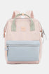 Himawari Water Resistant Canvas Backpack Bag with Side Pockets Pink Blue One Size - Fashorio