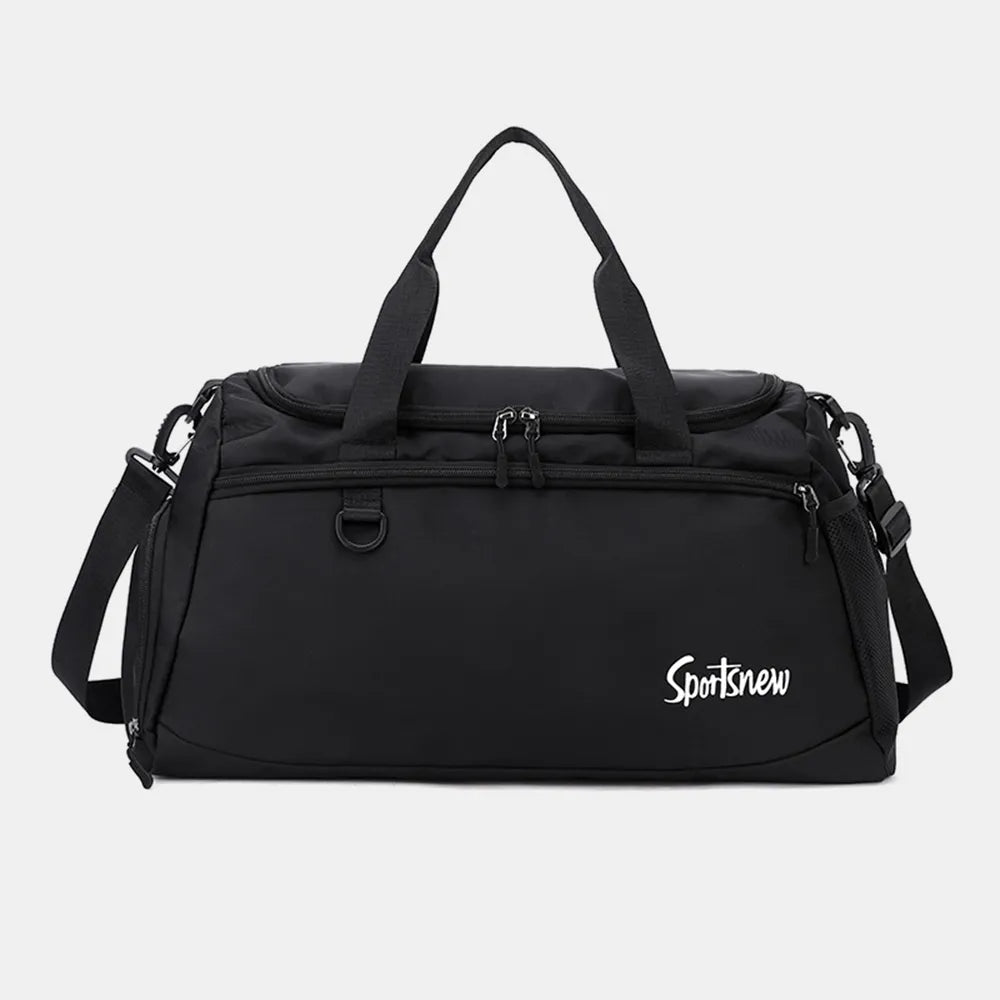 Multi Pockets Nylon Travel Bag Black One Size - Fashorio