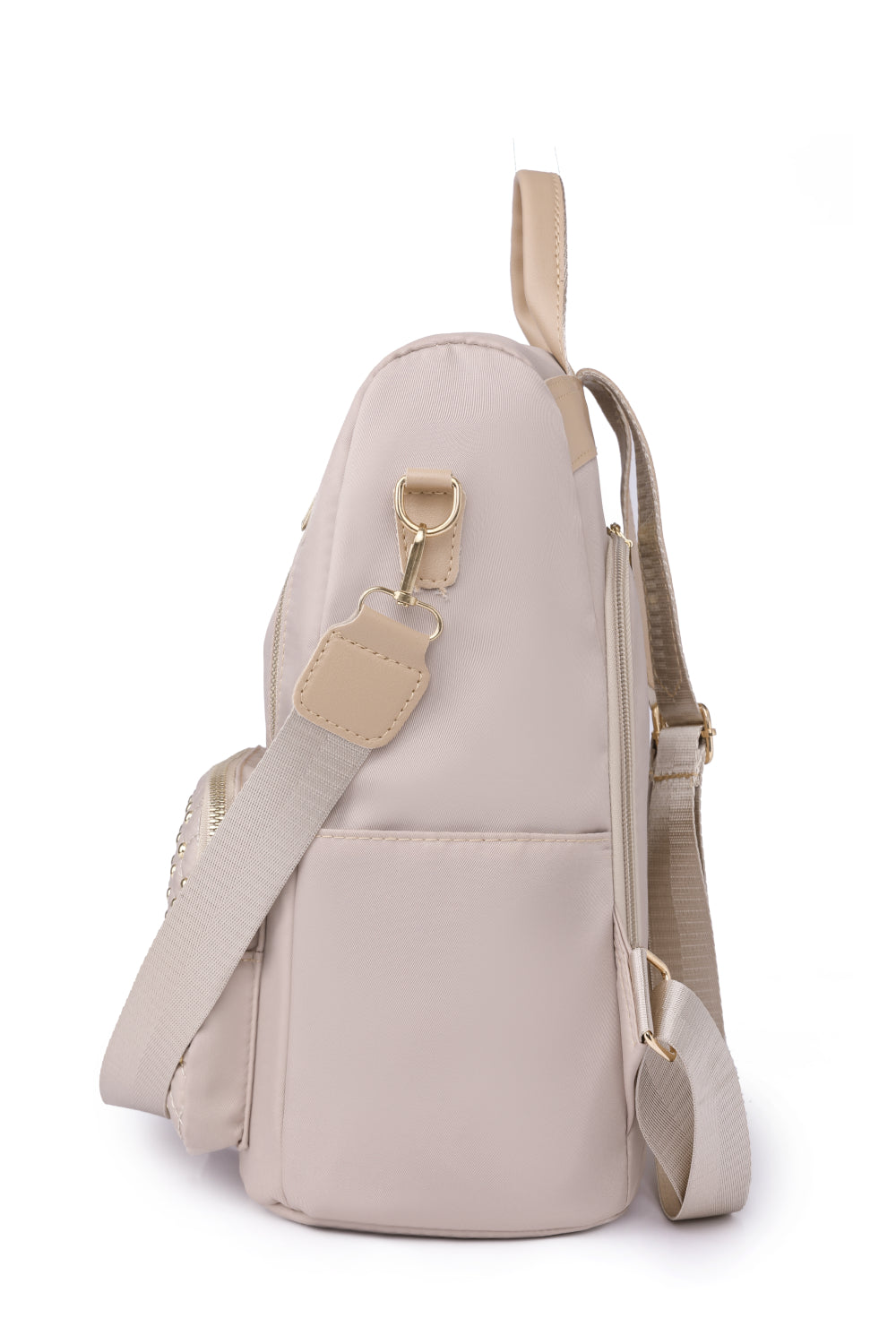 Zipper Pocket Beaded Backpack - Fashorio