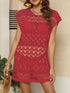 Openwork Round Neck Cover-Up - Fashorio