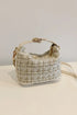 Woven Removable Strap Shoulder Bag Ivory One Size - Fashorio