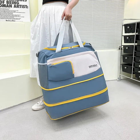 Color Block Oxford Cloth Travel Bag - Fashorio