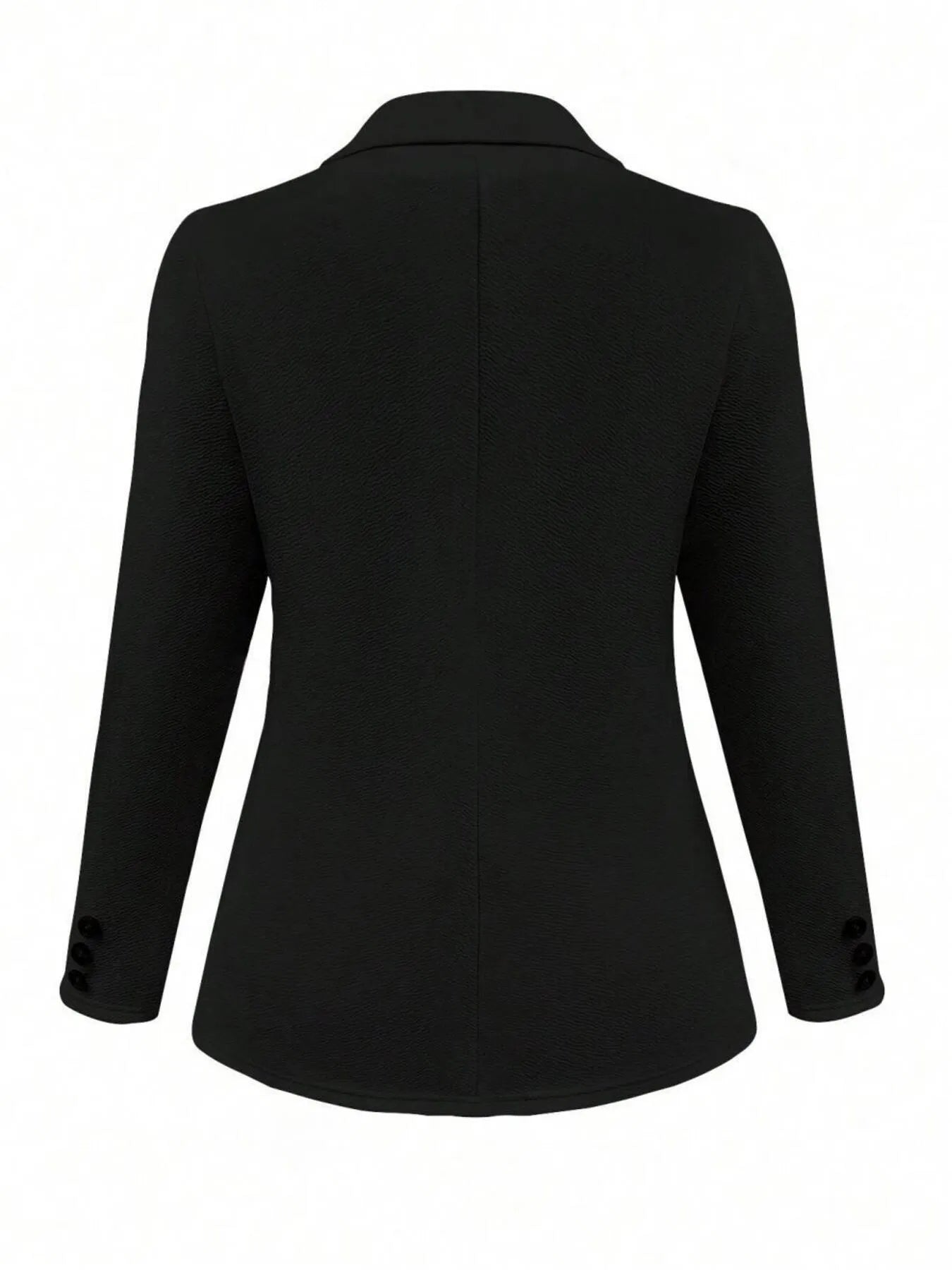 Lapel Collar Open Front Blazer - Fashorio
