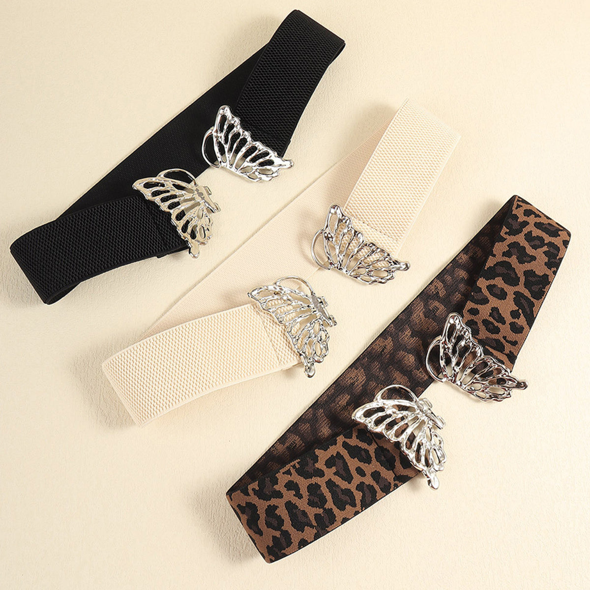 Butterfly Alloy Buckle Elastic Belt - Fashorio