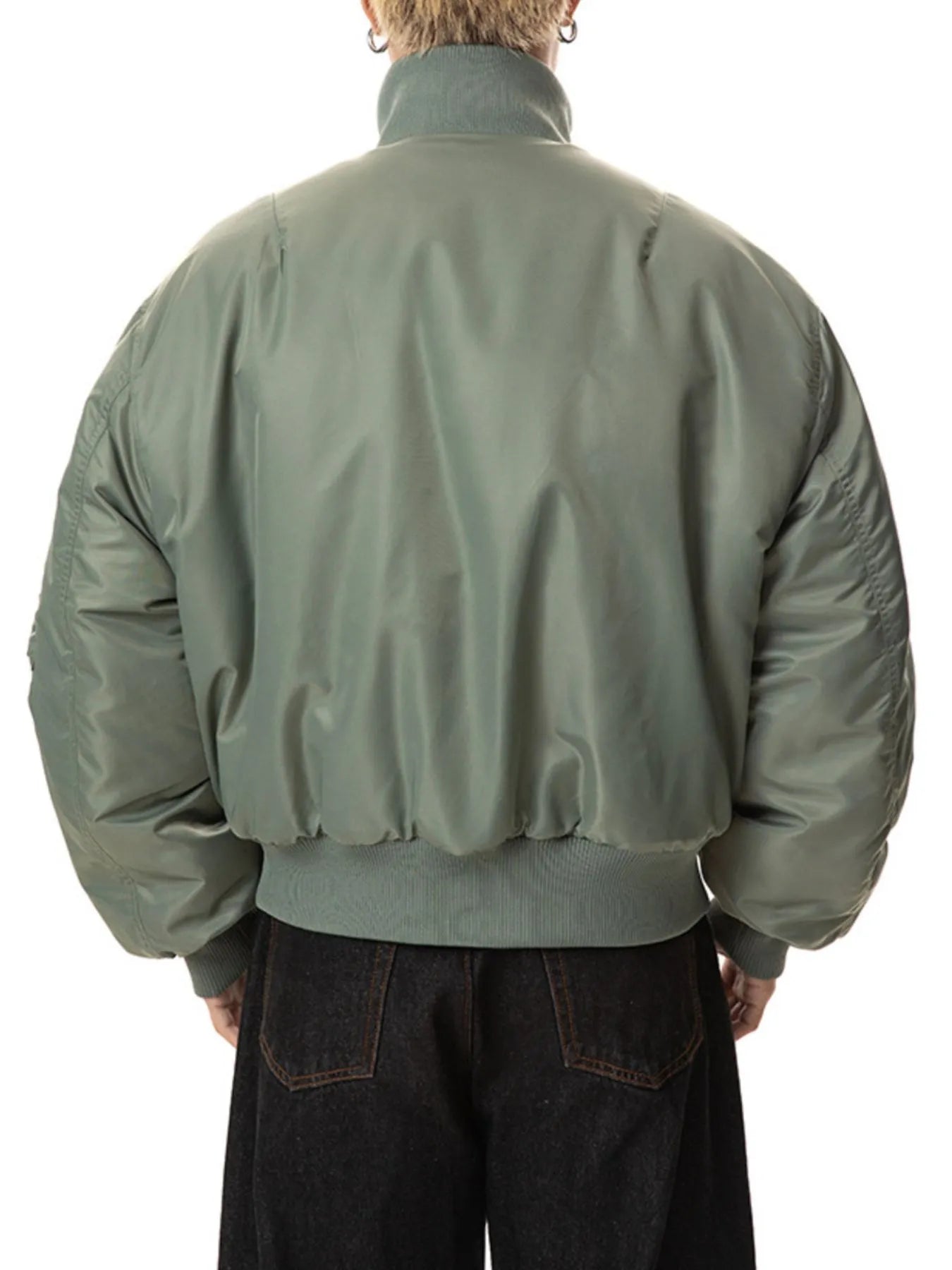 Men's Zip Up Long Sleeve Bomber Jacket - Fashorio