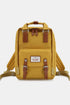 Himawari Contrast Waterproof Nylon Backpack Bag Yellow One Size - Fashorio