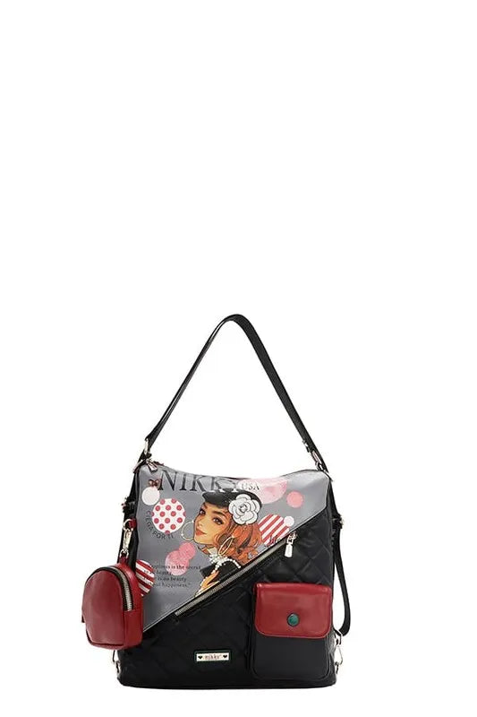 Nicole Lee USA Convertible Adjustable Strap Backpack Bag - Fashorio