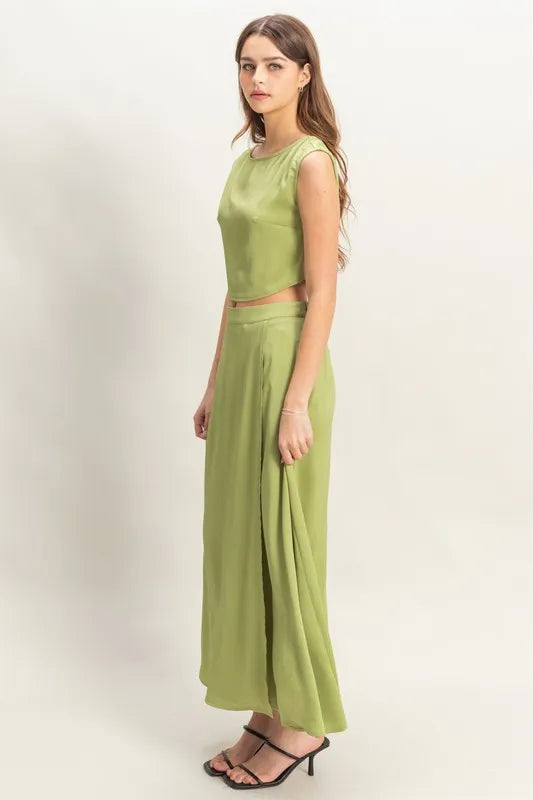 HYFVE Sleeveless Top and Maxi Skirt Set - Fashorio