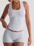 Ribbed Tank Top and Shorts Active Set - Fashorio