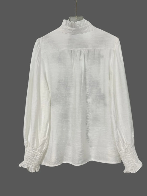 Embroidered Long Sleeve Blouse - Fashorio