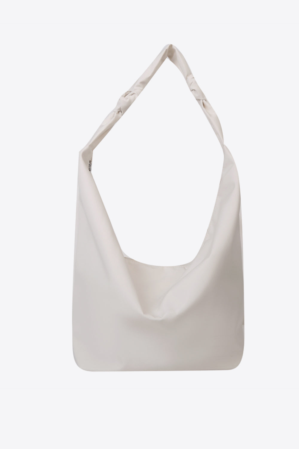Oversize Nylon Crossbody Bag Cream One Size - Fashorio