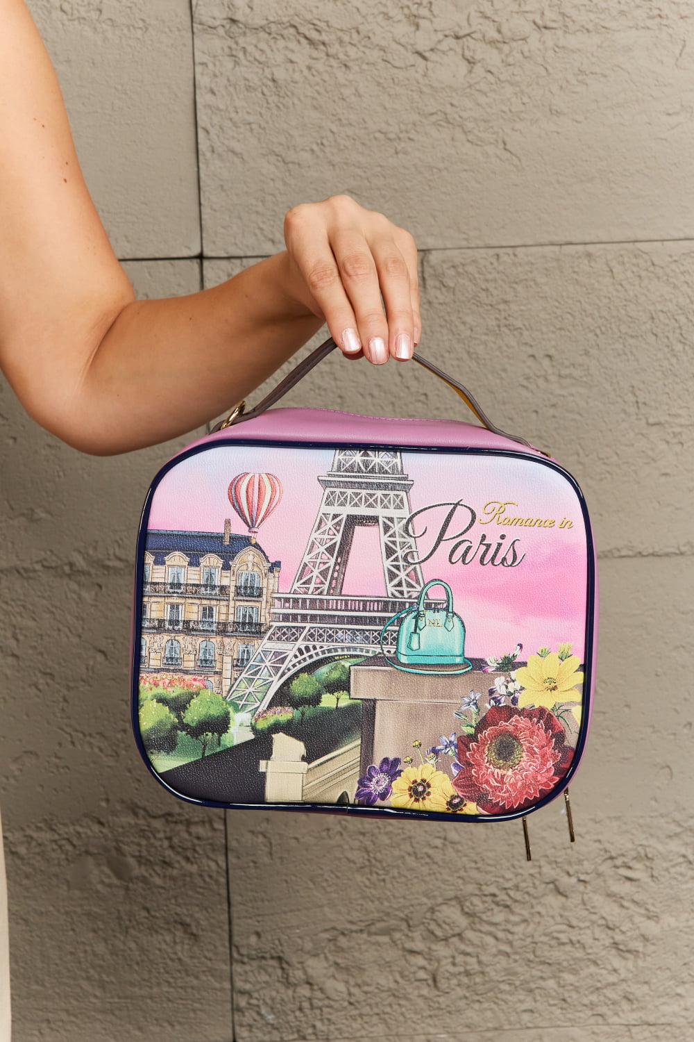 Nicole Lee USA Printed Handbag with Three Pouches - Fashorio