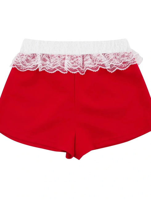 Lace Detail Shorts - Fashorio