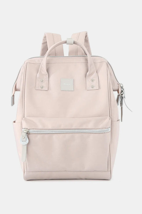 Himawari Water Resistant Canvas Backpack Bag with Side Pockets Blush Pink One Size - Fashorio