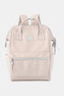 Himawari Water Resistant Canvas Backpack Bag with Side Pockets Blush Pink One Size - Fashorio