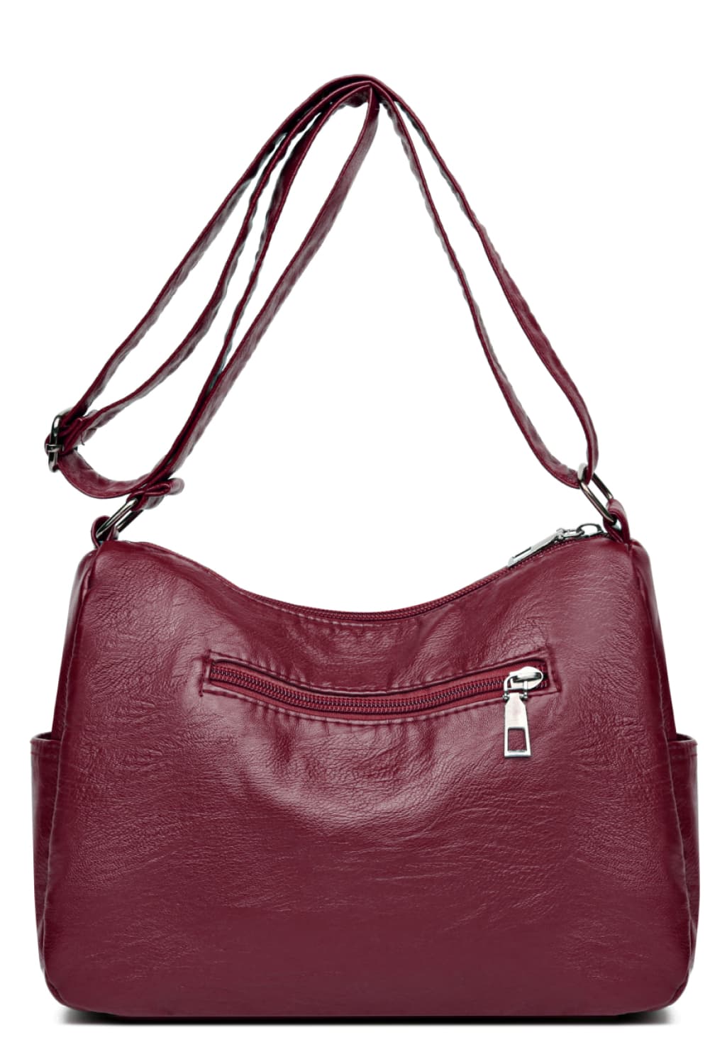 Multi-Pocket PU Leather Crossbody Bag - Fashorio