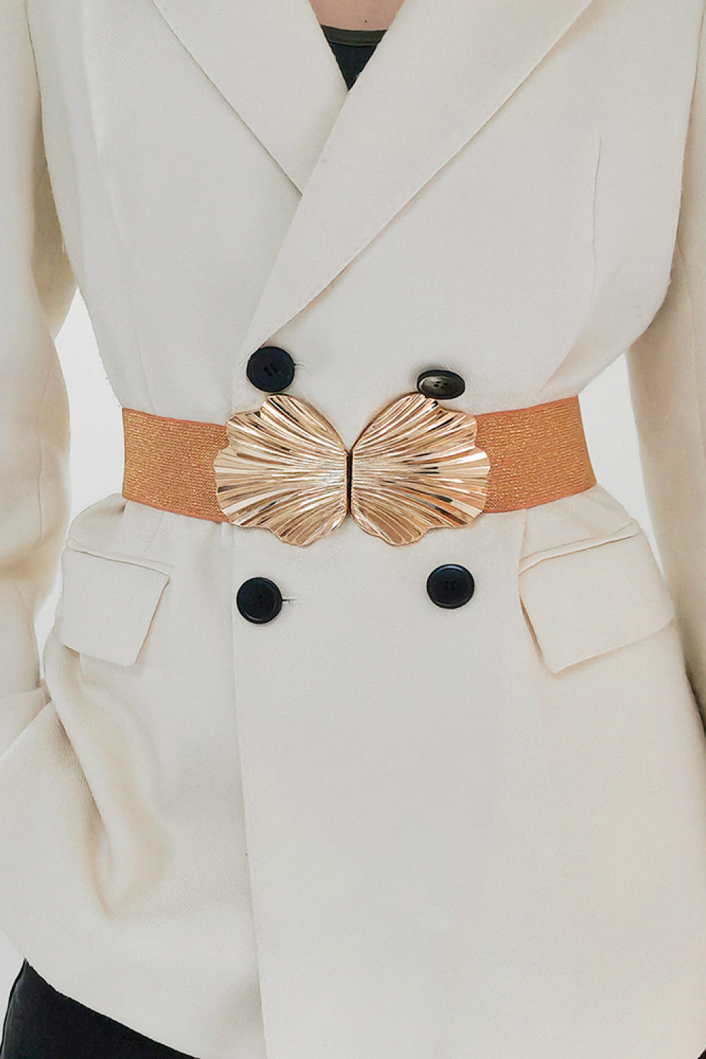 Zinc Alloy Buckle Elastic Belt - Fashorio