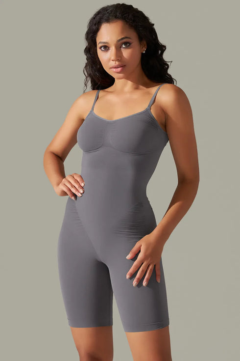 Spaghetti Strap Active Romper - Fashorio
