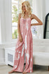 Shiny Tie-Dye Spaghetti Strap Jumpsuit with Pockets - Fashorio
