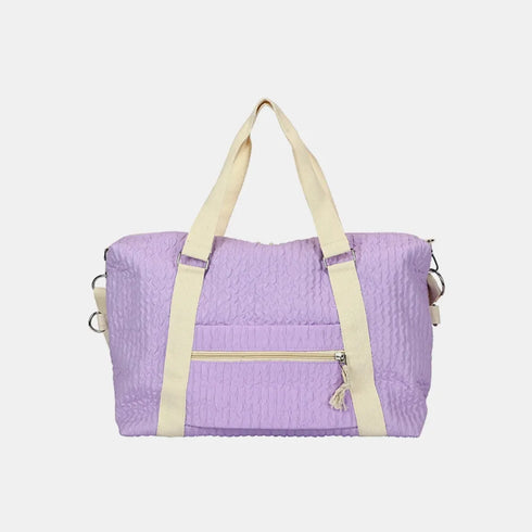Textured Nylon Travel Bag - Fashorio