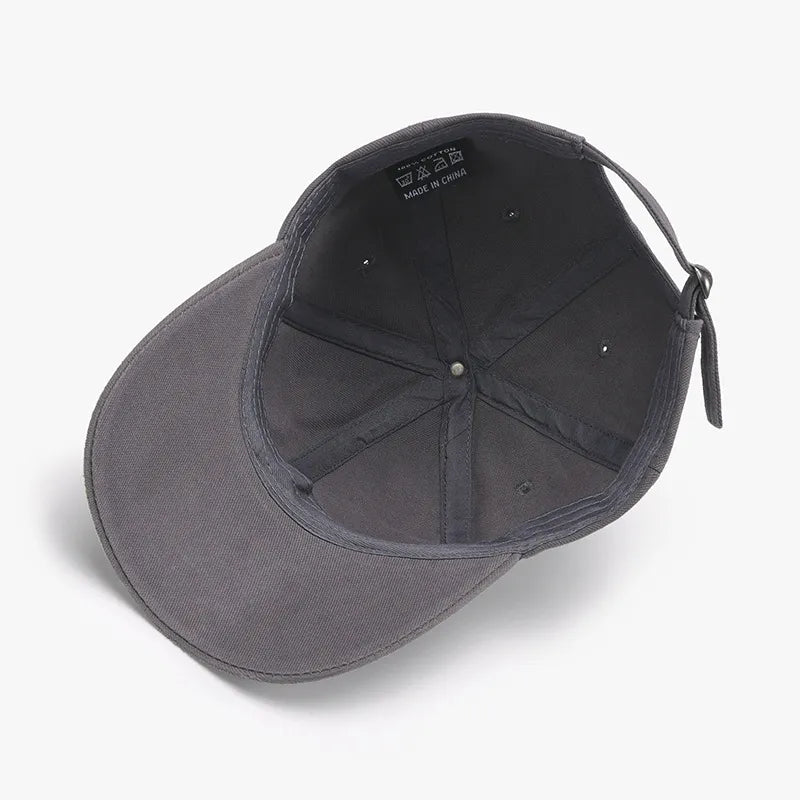 Distressed Letter Cotton Baseball Cap - Fashorio