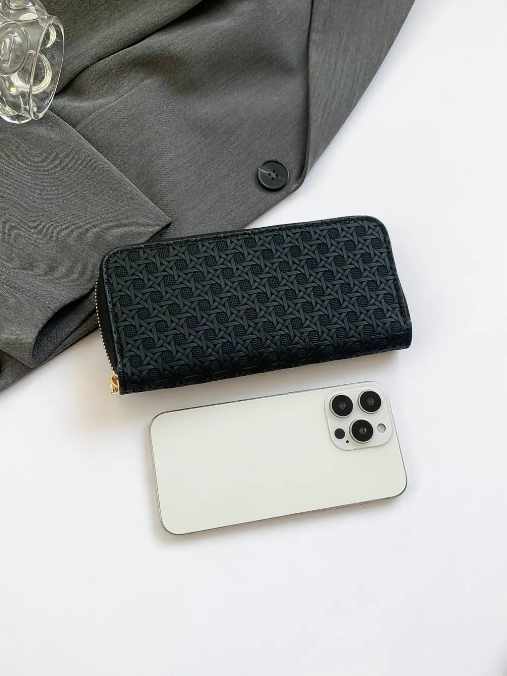 PU Leather Solid Color Wallet - Fashorio