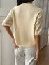 Ribbed Hem Round Neck Sweater - Fashorio