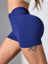 Ruched High Waist Active Shorts - Fashorio
