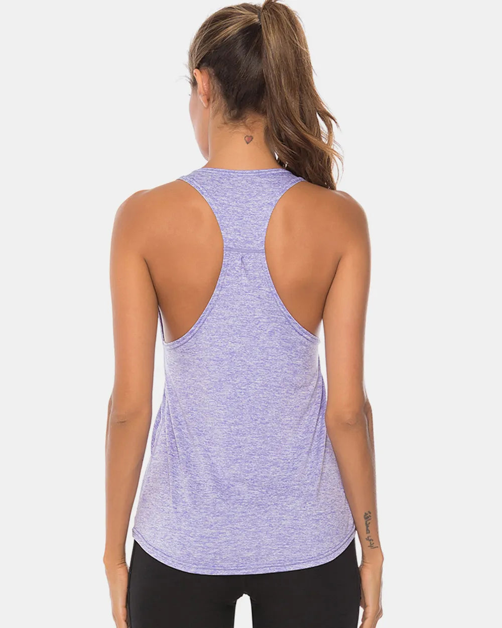 Full Size Scoop Neck Wide Strap Active Tank - Fashorio